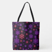 Neon Snowflakes Tote Bag (Voorkant)