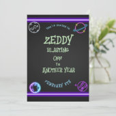 Neon Space Kaart (Staand voorkant)