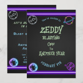 Neon Space Kaart (Voorkant / Achterkant)