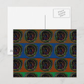 NEON Sparkle Graphic LINE art Briefkaart (Voorkant / Achterkant)