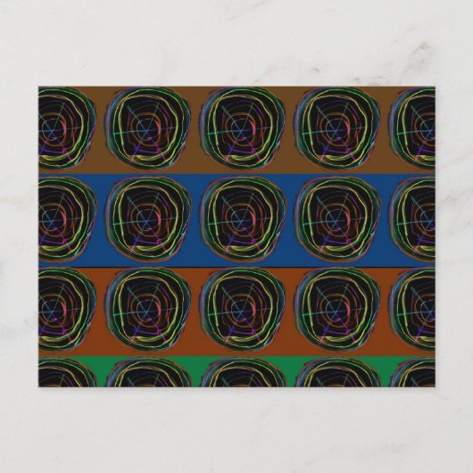 NEON Sparkle Graphic LINE art Briefkaart (Voorkant)