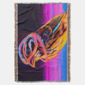 Neon Sparrow met gloeiende accenten Deken (Voorkant Verticaal)