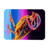 Neon Sparrow met gloeiende accenten Magneet (Horizontaal)