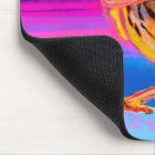 Neon Sparrow met gloeiende accenten Muismat (Hoek)