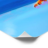 Neon Sparrow met gloeiende accenten Perfect Poster (Hoek)