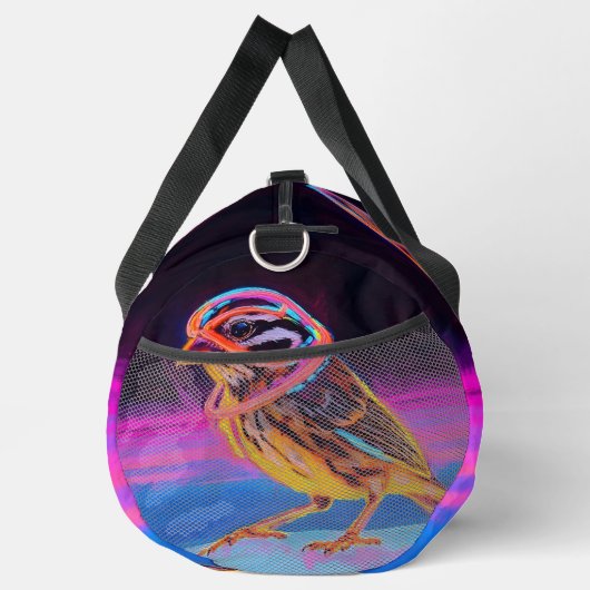 Neon Sparrow met gloeiende accenten Plunjezak (Rechts)