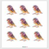 Neon Sparrow met gloeiende accenten Sticker (Vel)