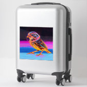Neon Sparrow met gloeiende accenten Sticker (Koffer)