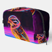 Neon Sparrow met gloeiende accenten Toilettasje (Rechterhoek)