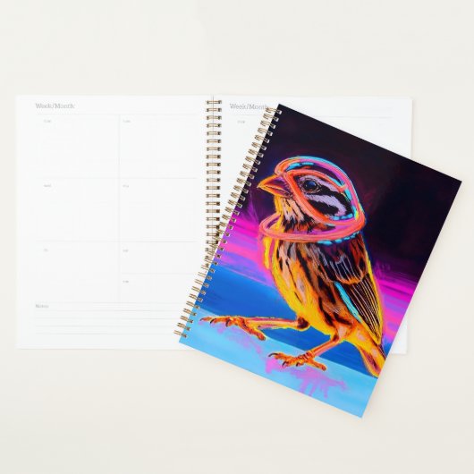 Neon Sparrow with Glowing Accents Planner (Display)
