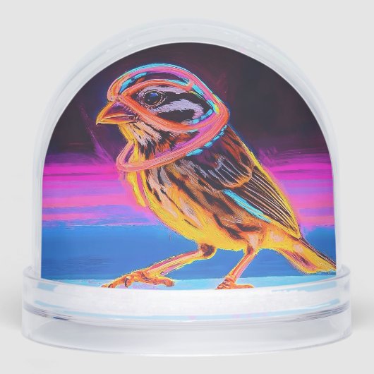 Neon Sparrow with Glowing Accents Sneeuwbol (Voorkant)