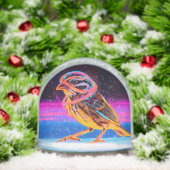 Neon Sparrow with Glowing Accents Sneeuwbol (Kerstmis)