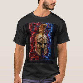 Neon Spartan Extra 3D Mozaïek ontwerp T-shirt