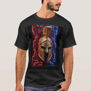 Neon Spartan Extra 3D Mozaïek ontwerp T-shirt