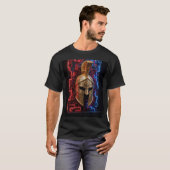 Neon Spartan Extra 3D Mozaïek ontwerp T-shirt (Voorkant volledig)