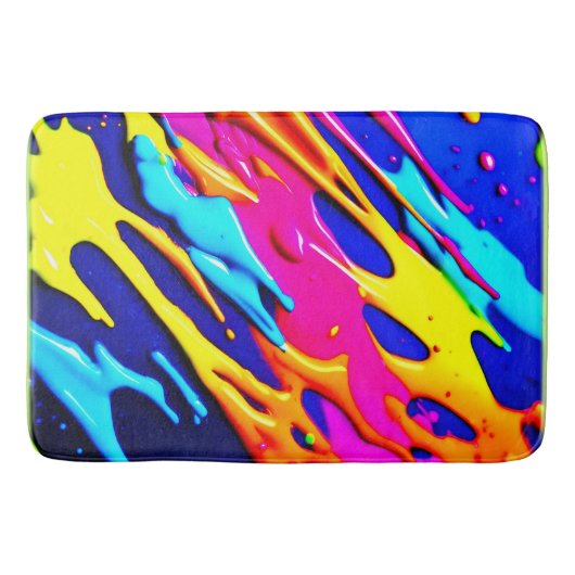 Neon Spatdesign Badmat (Voorkant)
