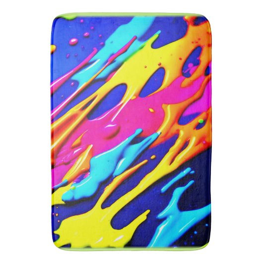 Neon Spatdesign Badmat (Voorkant Verticaal)