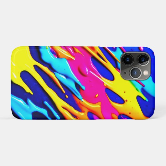 Neon Spatdesign Case-Mate iPhone Case (Achterkant (horizontaal))