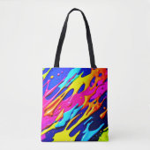 Neon Spatdesign Tote Bag (Voorkant)