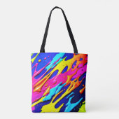 Neon Spatdesign Tote Bag (Achterkant)