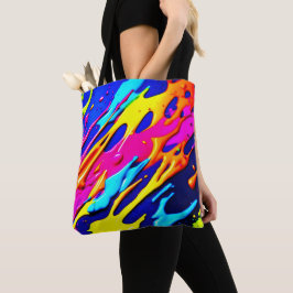 Neon Spatdesign Tote Bag