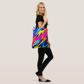 Neon Spatdesign Tote Bag (Op model)