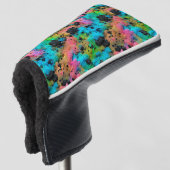 Neon Spattekleur Explosie Golfheadcover (3/4 voorkant)