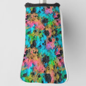Neon Spattekleur Explosie Golfheadcover (Draai 90)