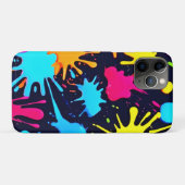 Neon Spatwerkunst: Levendig Abstract Expressionism Case-Mate iPhone Case (Achterkant (horizontaal))