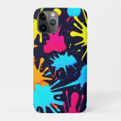 Neon Spatwerkunst: Levendig Abstract Expressionism Case-Mate iPhone Case (Achterkant)