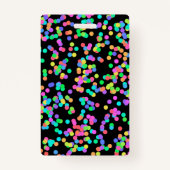 Neon Speech Bubble Boy Girl Birthday Party Invitat Badge (Achterkant)