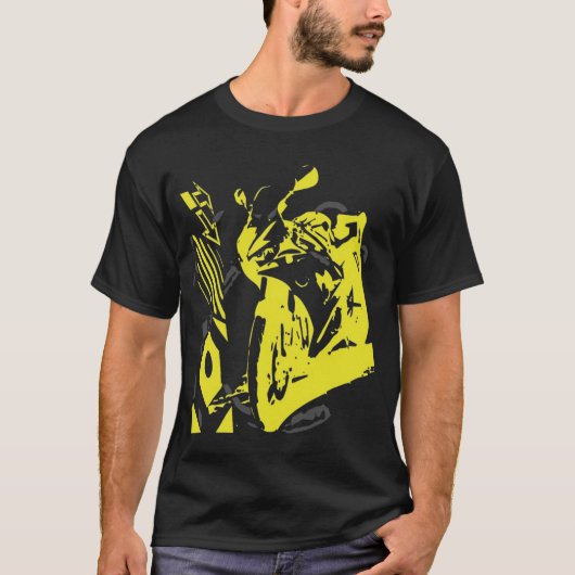 Neon Speed Rider  motorcycle T-shirt (Voorkant)