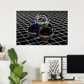 Neon Spheres Poster (Thuiskantoor)