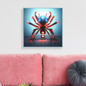 Neon Spider Art Canvas Afdruk (Insitu (Woonkamer))