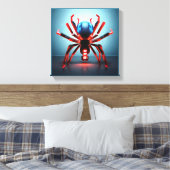 Neon Spider Art Canvas Afdruk (Insitu (Slaapkamer))