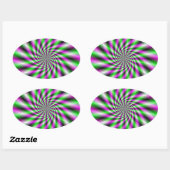 Neon Spinning Wheel Oval Sticker (Vel)