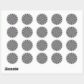Neon Spinning Wheel Ronde Sticker (Vel)