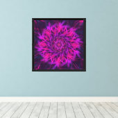 Neon Spiraal Canvas Afdruk (Insitu (Houten vloer))