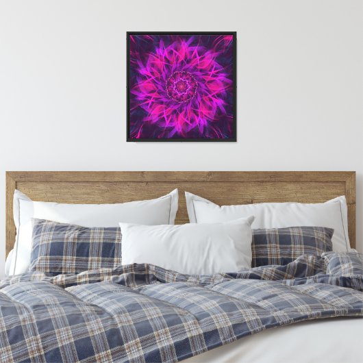 Neon Spiraal Canvas Afdruk (Insitu (Slaapkamer))