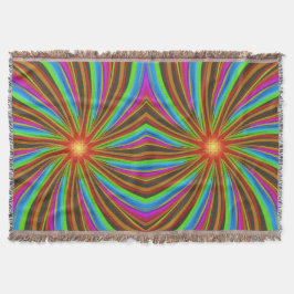 Neon Spiraalwervel – Levendig Fractal Bewegingsont Deken