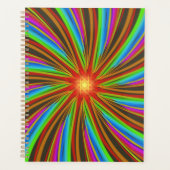 Neon Spiraalwervel – Levendig Fractal Bewegingsont Planner (Voorkant)
