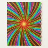 Neon Spiraalwervel – Levendig Fractal Bewegingsont Planner (Achterkant)