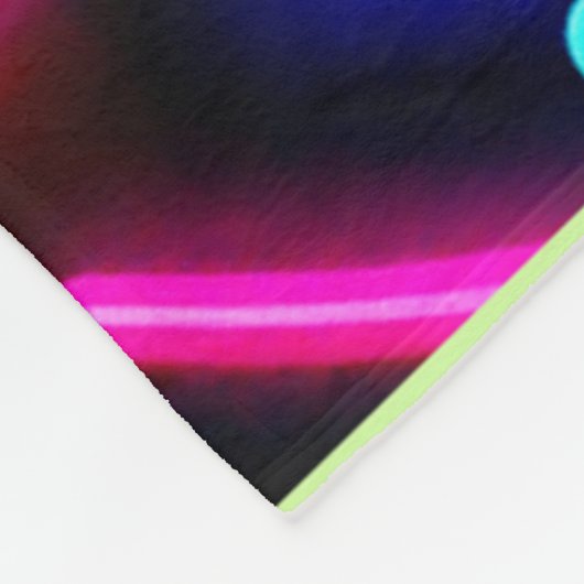 Neon Spiral Light Art Fleece Deken (Hoek)