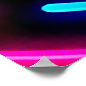 Neon Spiral Light Art Poster (Hoek)