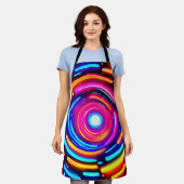 Neon Spiral Light Art Schort (Gedragen)