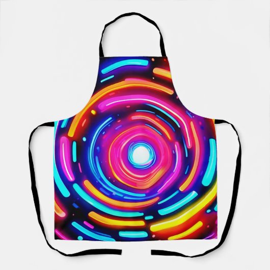 Neon Spiral Light Art Schort (Voorkant)