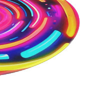 Neon Spiral Light Art Snijplank (Hoek)