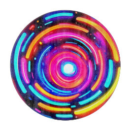 Neon Spiral Light Art Snijplank