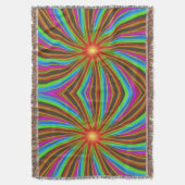 Neon Spiral Vortex – Vibrant Fractal Motion Design Deken (Voorkant Verticaal)