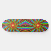 Neon Spiral Vortex – Vibrant Fractal Motion Design Persoonlijk Skateboard (Horizontaal)